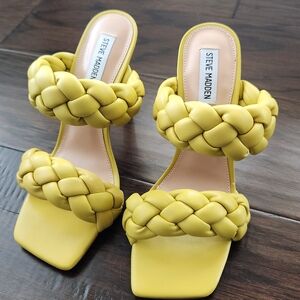 Steve Madden Yellow Braided Women's Heels